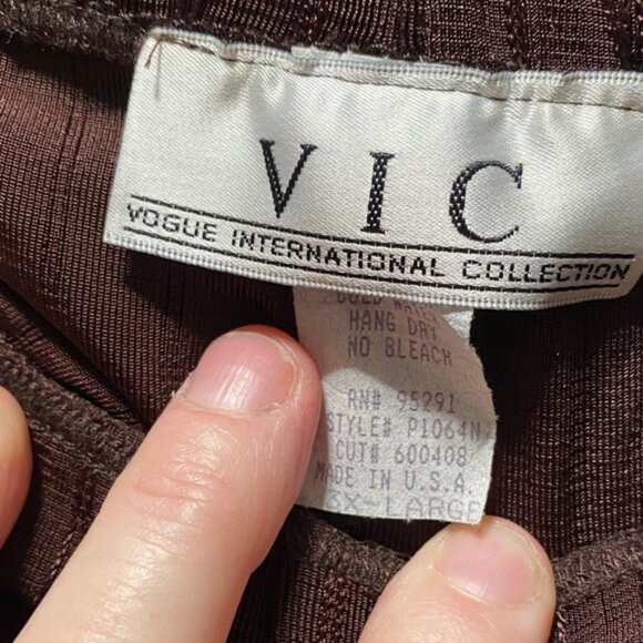 VIC vintage plus size 3X stretchy Brown women’s Pants - Picture 2 of 11